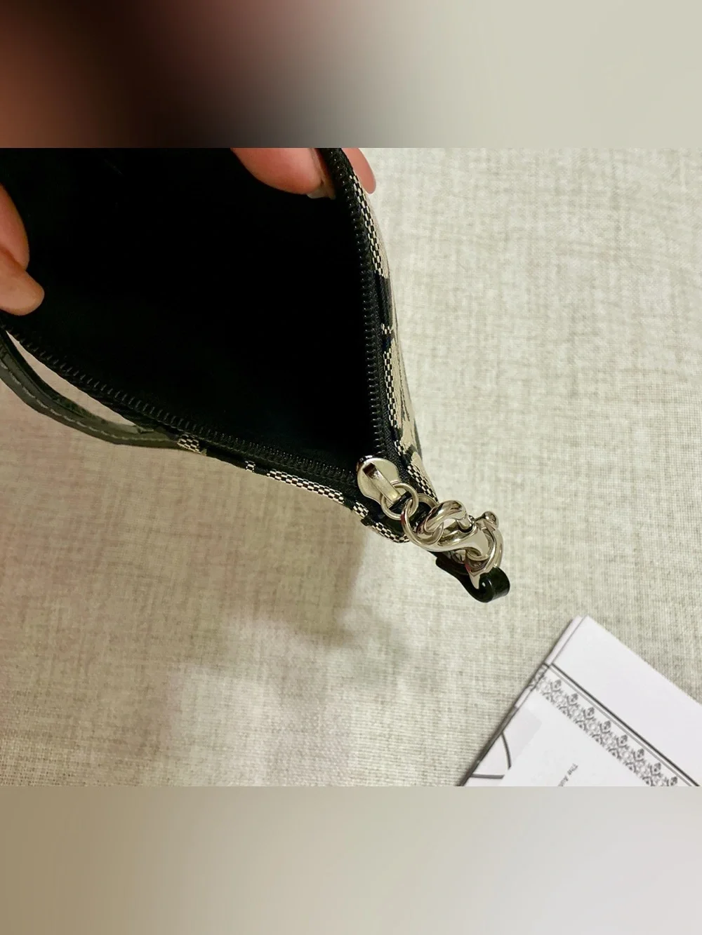 Coach Black Signature Canvas Wristlet